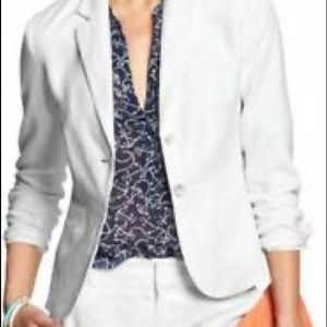 Banana Republic - sz.6 white linen blazer jacket